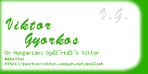 viktor gyorkos business card